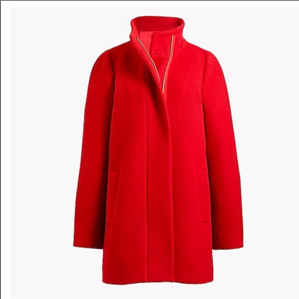 J Crew red coat size 00